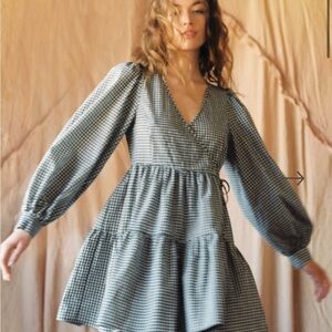 Christy Dawn Navy and White Gingham Dress